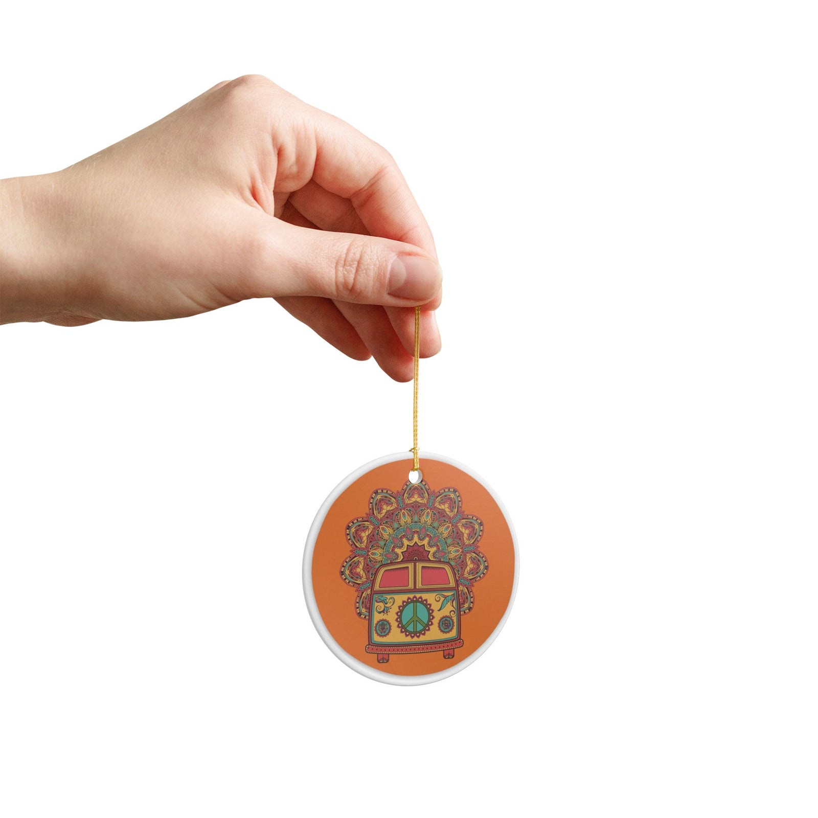 Cosmic Harmony Ceramic Ornament - Coastal Holiday Decoration