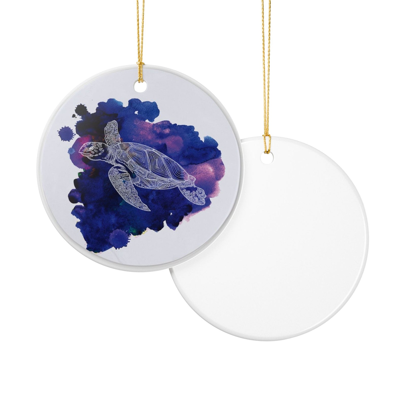 Aquatic Whispers Ceramic Ornament - Coastal Decoration