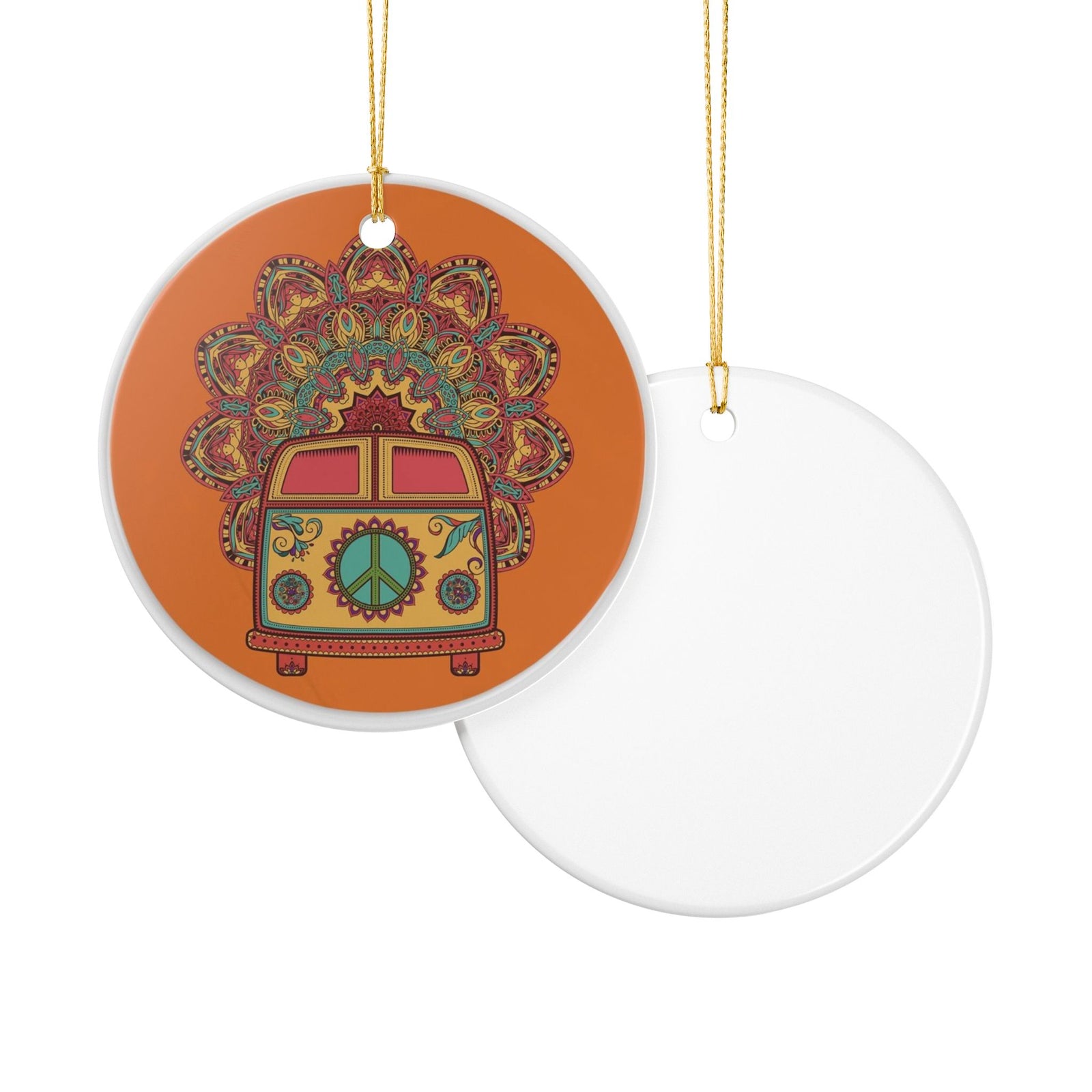 Cosmic Harmony Ceramic Ornament - Coastal Holiday Decoration