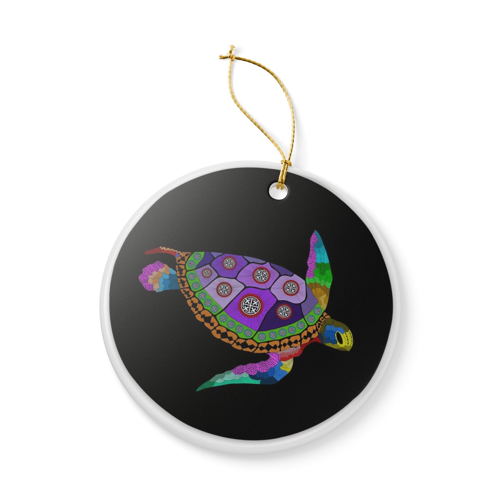 Mosaic Sea Wanderer Ceramic Ornament - Coastal Decoration