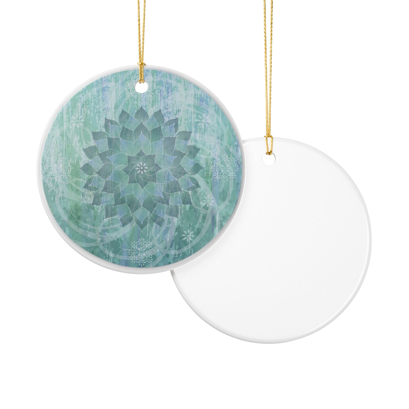Whispers of Jade Ceramic Ornament - Coastal Decoration