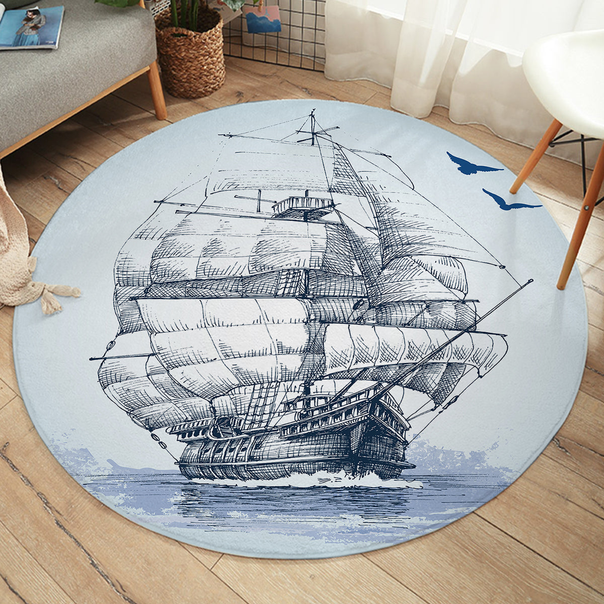 Semper Fortis Round Area Rug