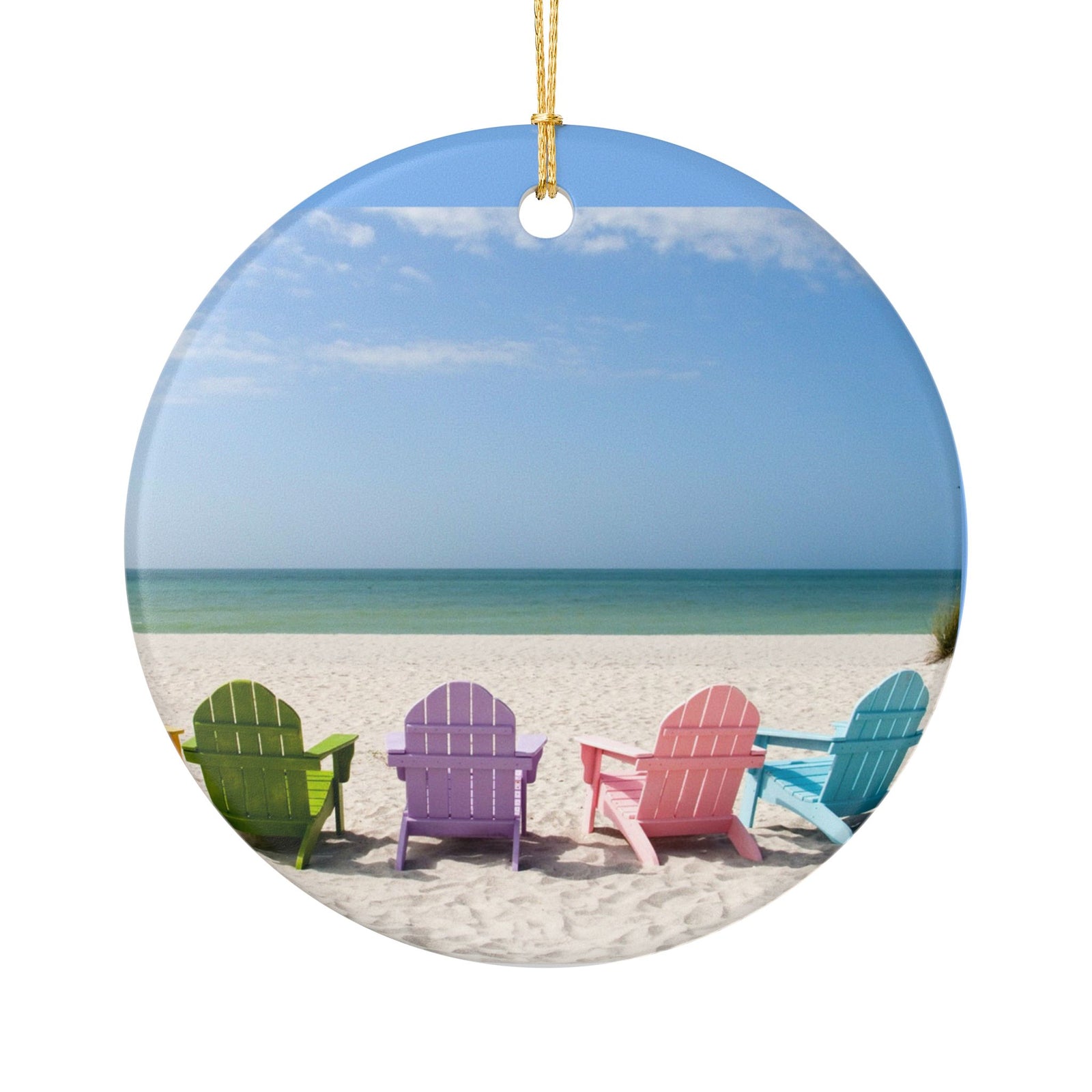 Beach Friends Ceramic Ornament - Coastal Holiday Decoration