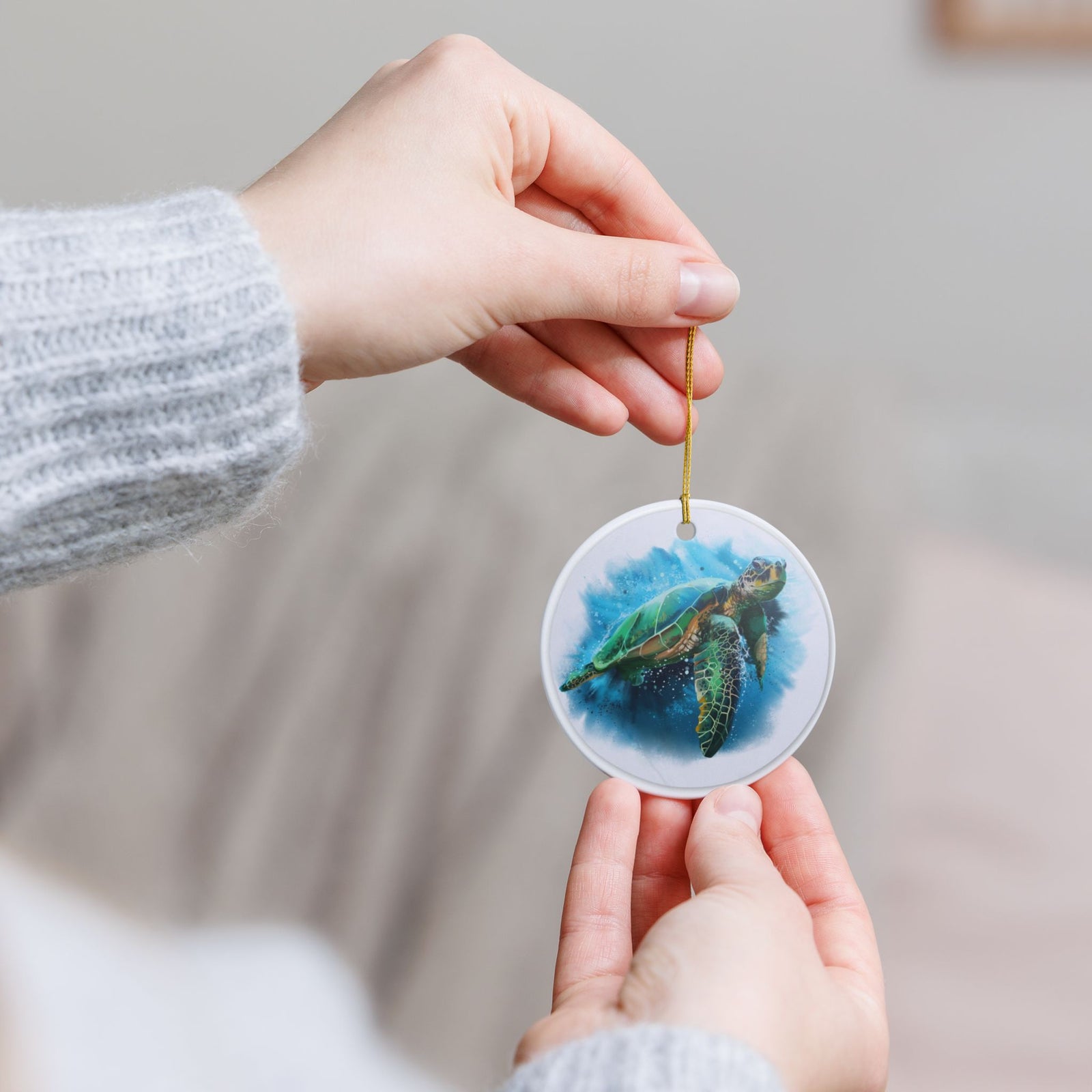 Sea Guardian Ceramic Ornament - Coastal Decoration