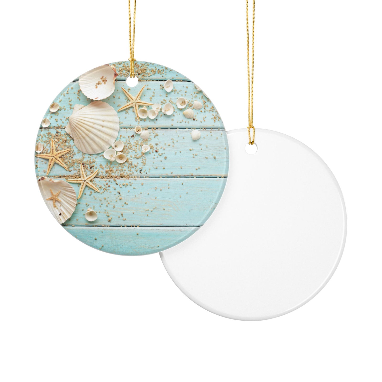 Coastal Ceramic Ornament - Coastal Holiday Decoration