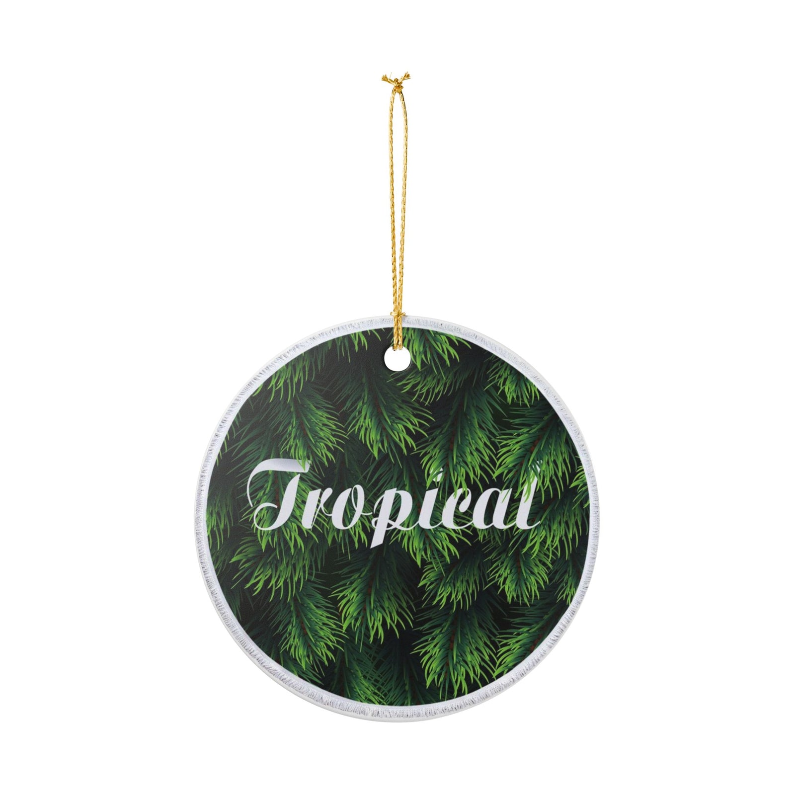 Green Dreams Ceramic Ornament - Coastal Decoration
