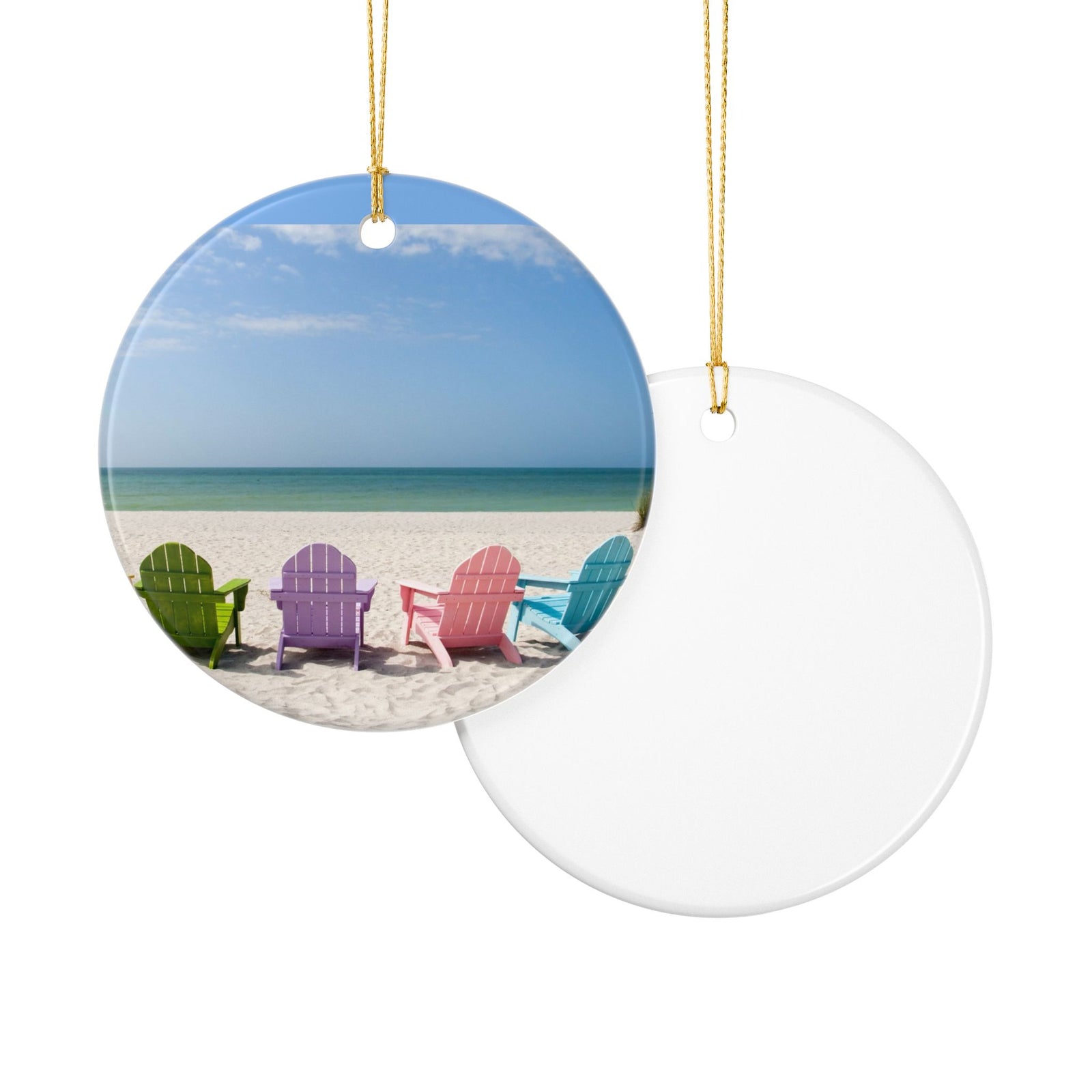 Beach Friends Ceramic Ornament - Coastal Holiday Decoration