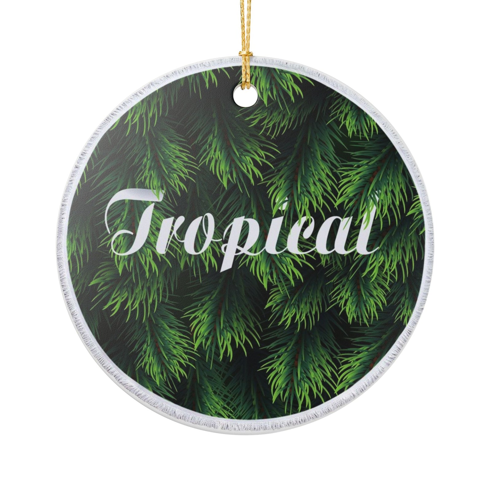 Green Dreams Ceramic Ornament - Coastal Decoration