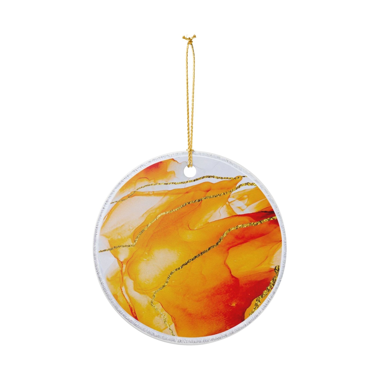 Liquid Gold Ceramic Ornament - Coastal Decoration