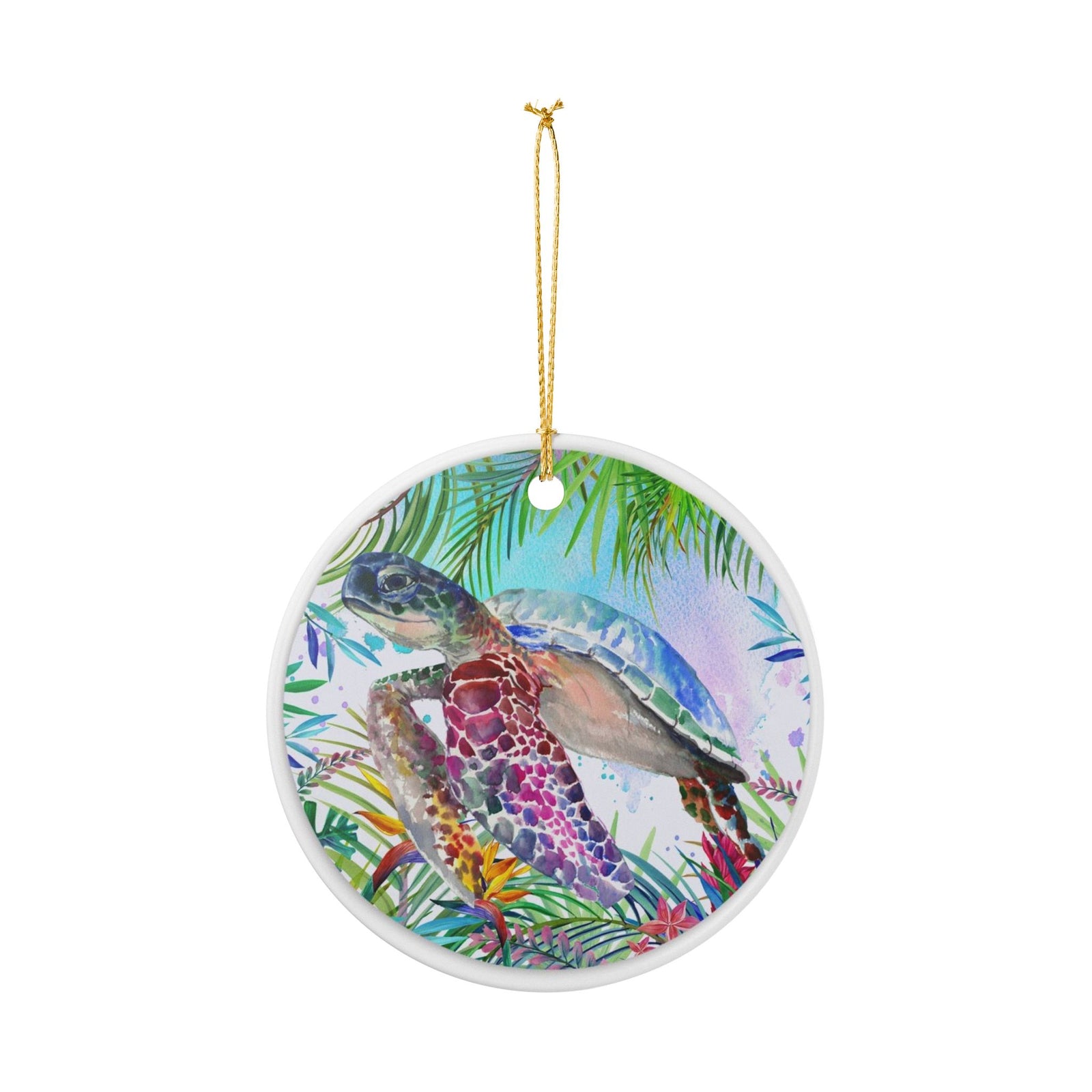 Tropical Sea Guardian Ceramic Ornament - Coastal Holiday Decoration
