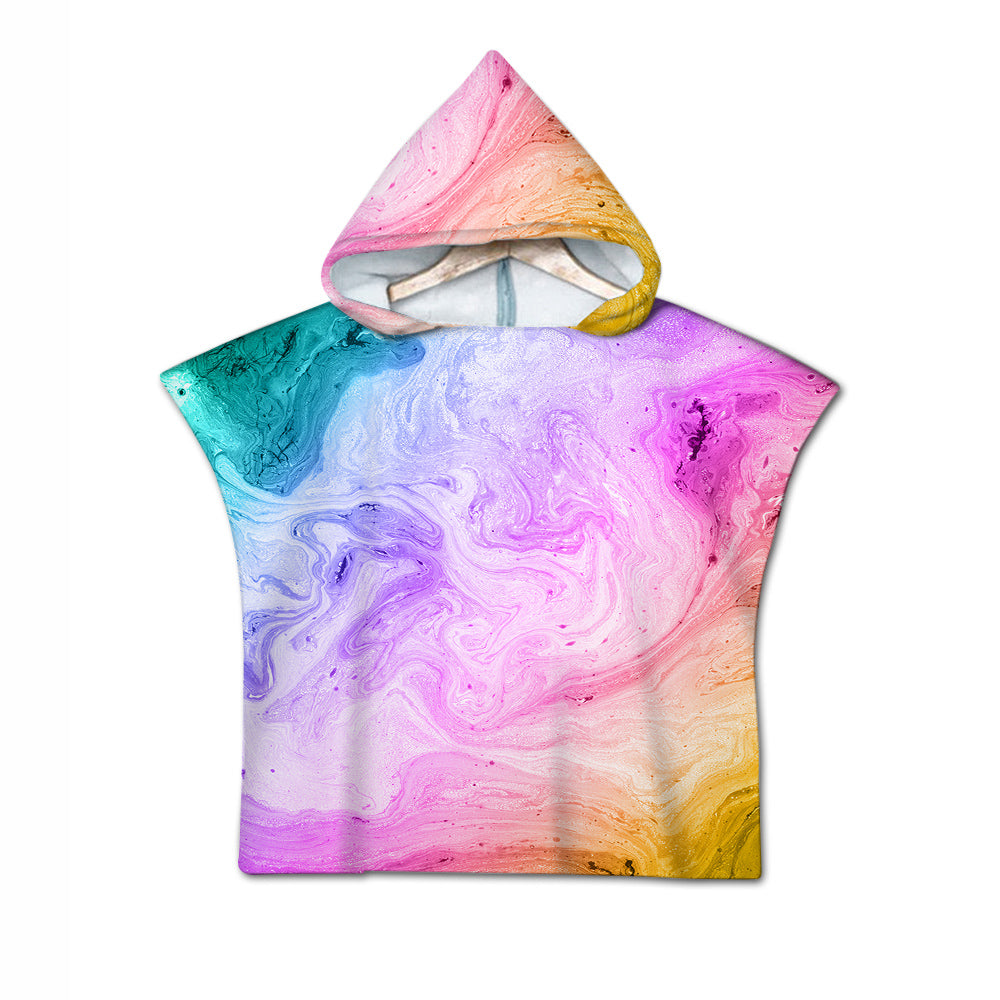 Sardinian Sea Quick-Dry Hooded Poncho Towel