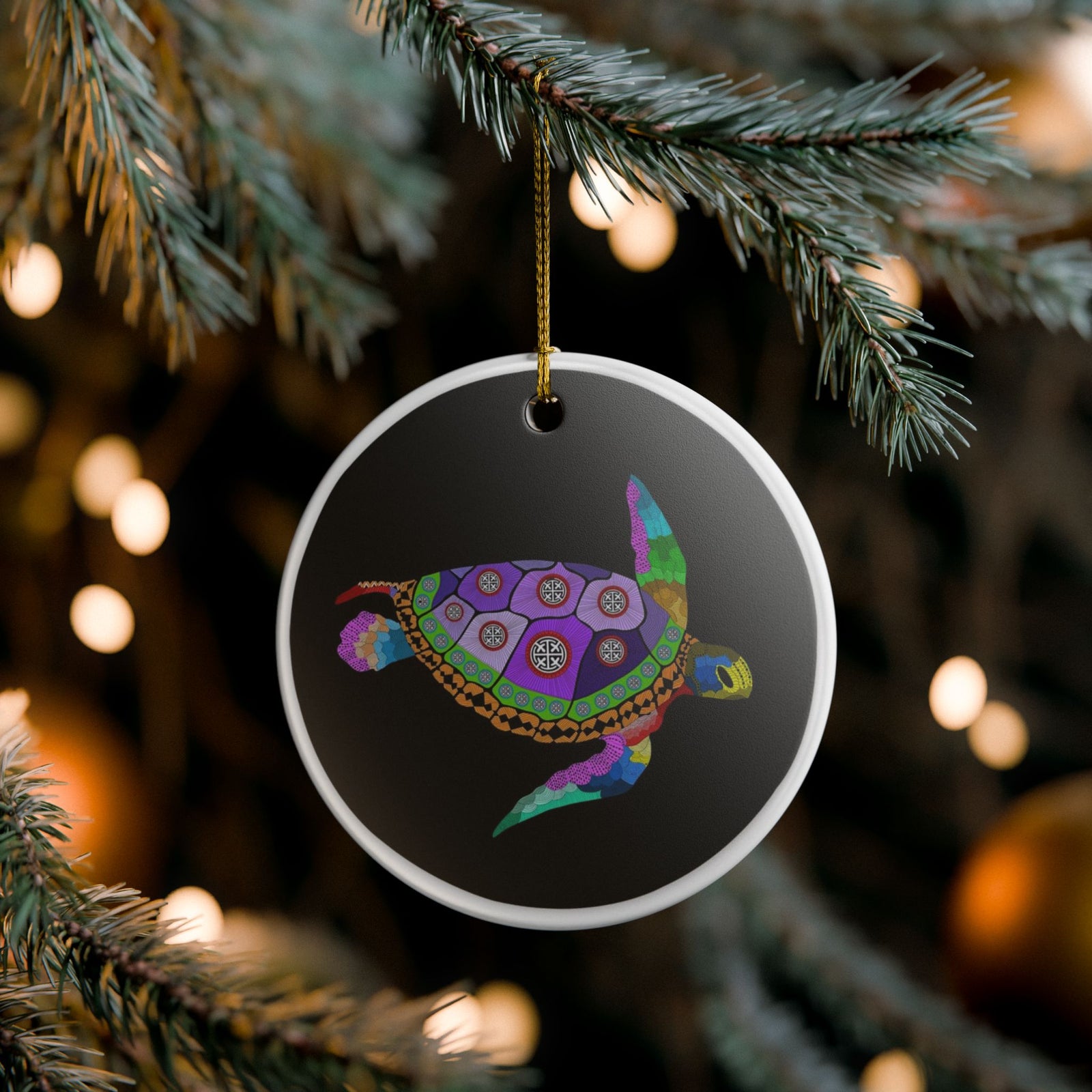 Mosaic Sea Wanderer Ceramic Ornament - Coastal Decoration