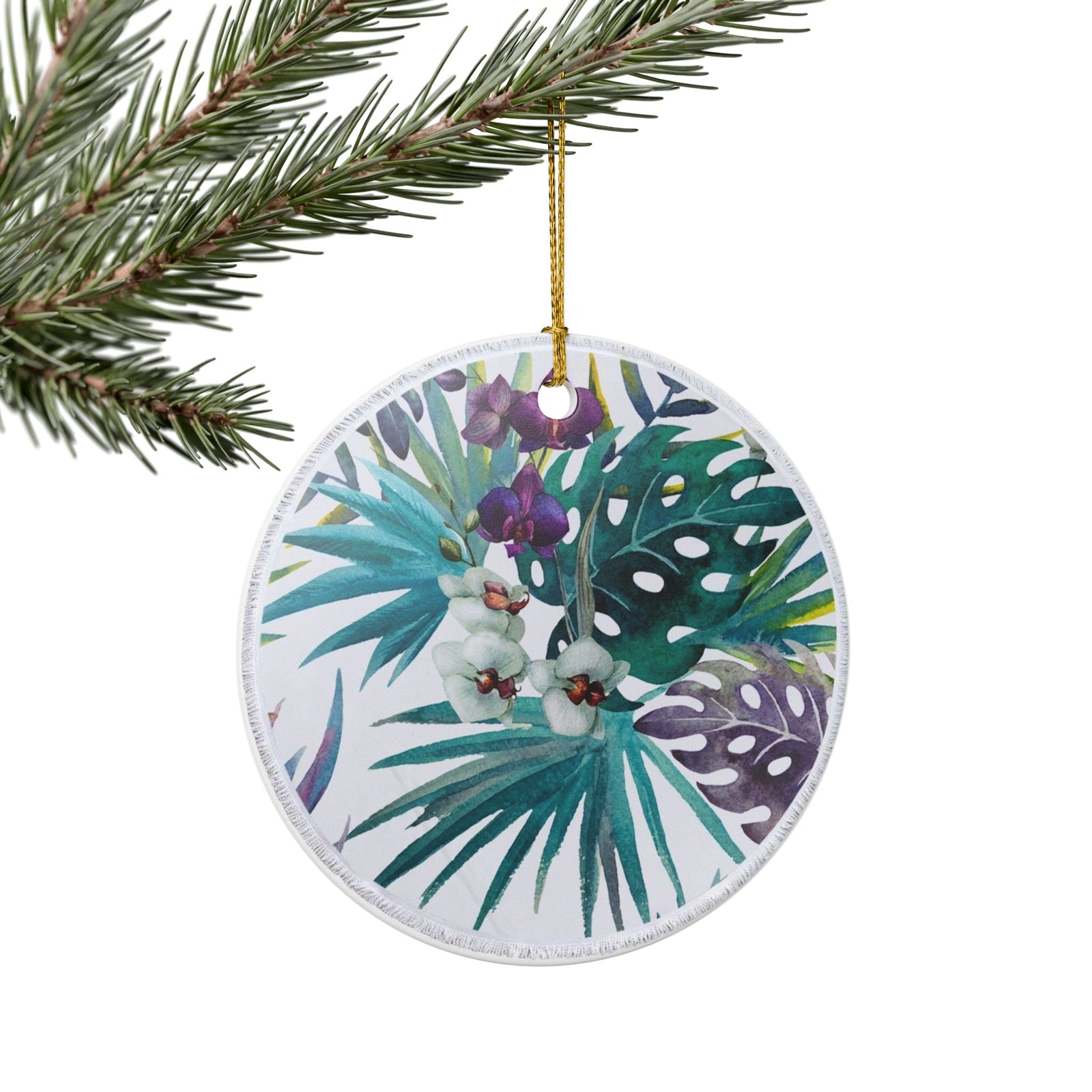 Tropical Reverie Ceramic Ornament - Coastal Decoration
