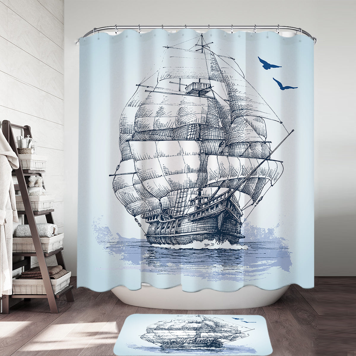 Semper Fortis Shower Curtain