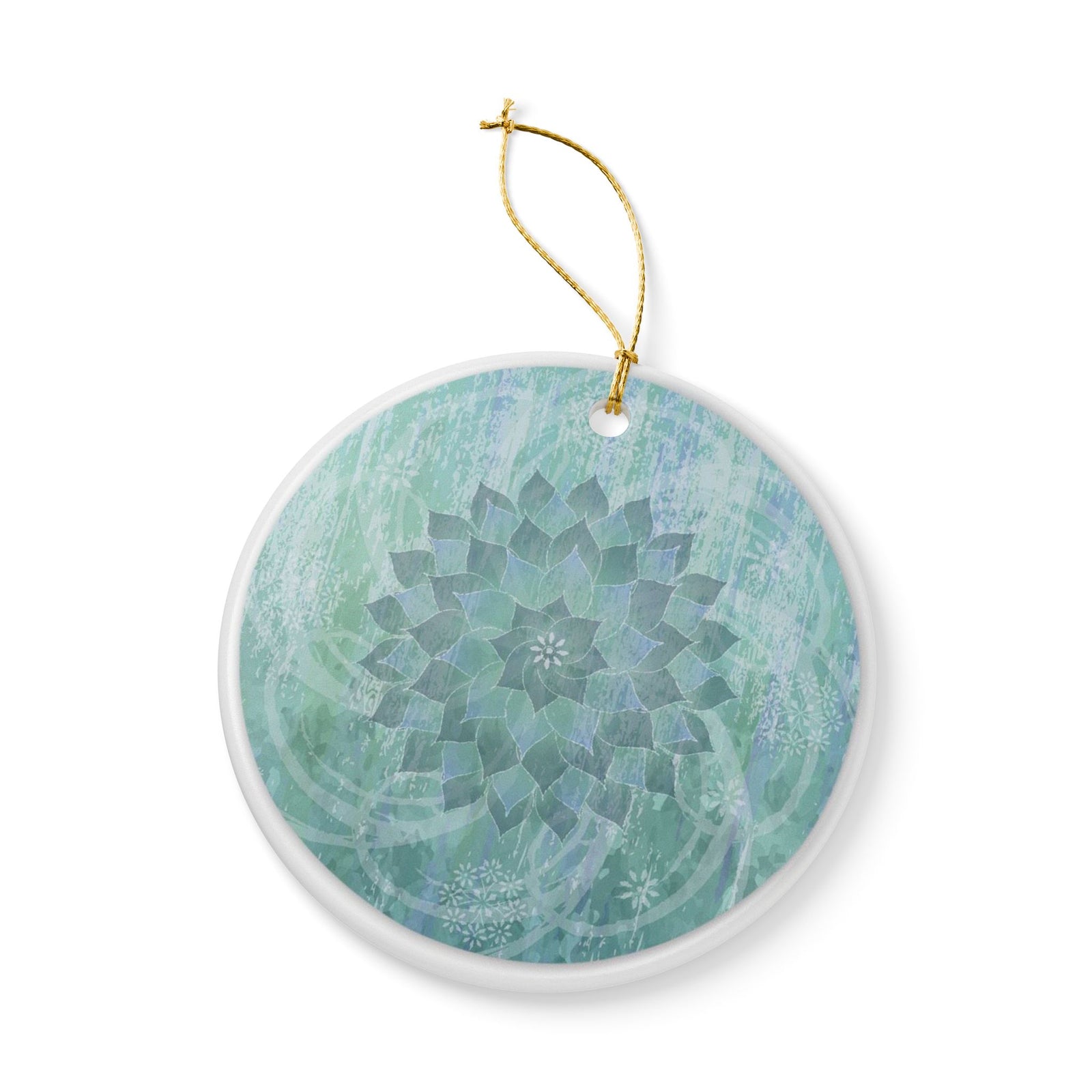 Whispers of Jade Ceramic Ornament - Coastal Decoration