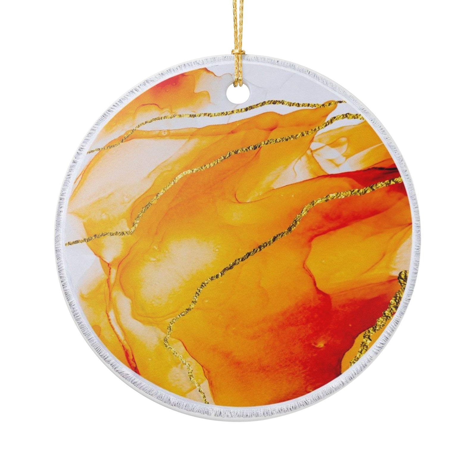 Liquid Gold Ceramic Ornament - Coastal Decoration