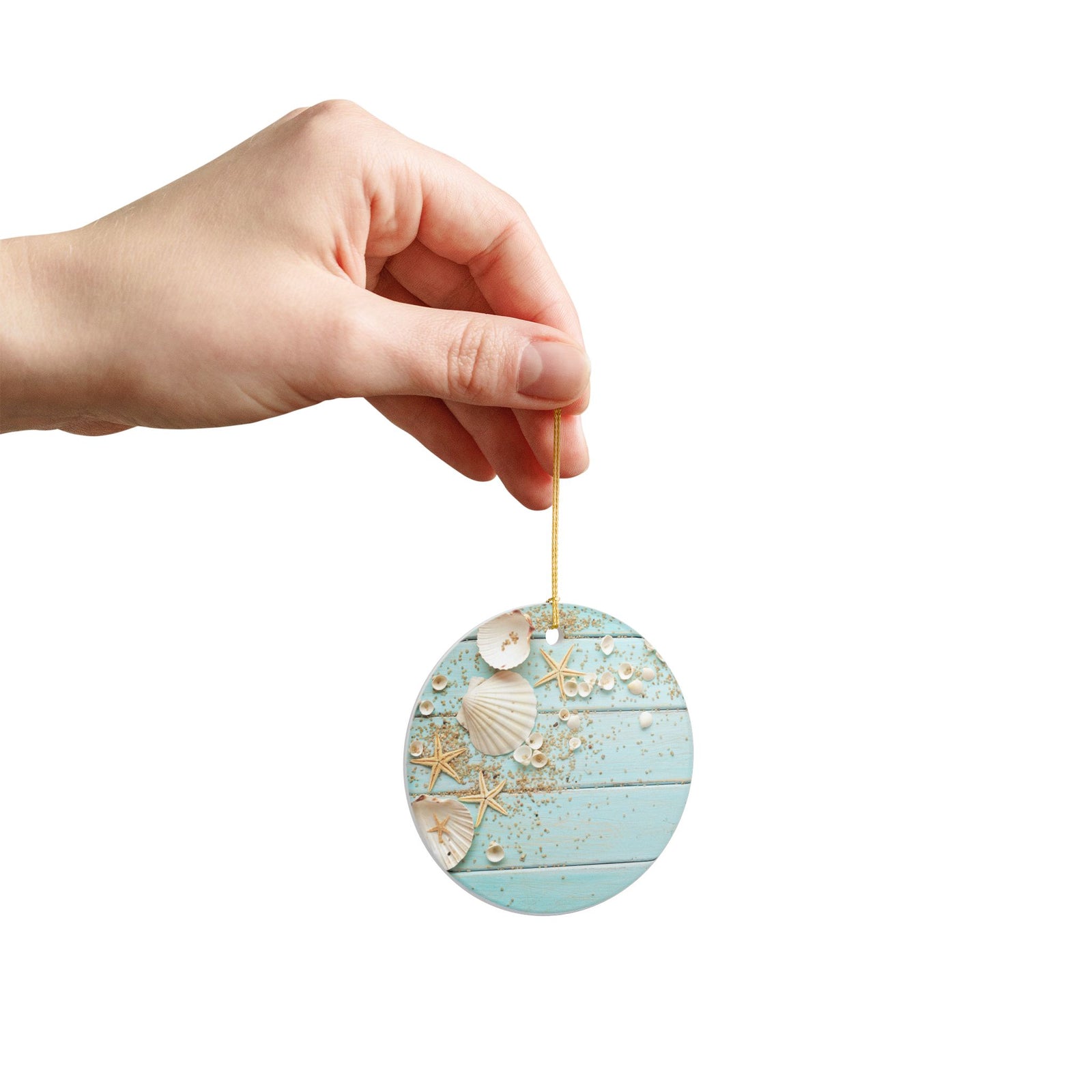 Coastal Ceramic Ornament - Coastal Holiday Decoration