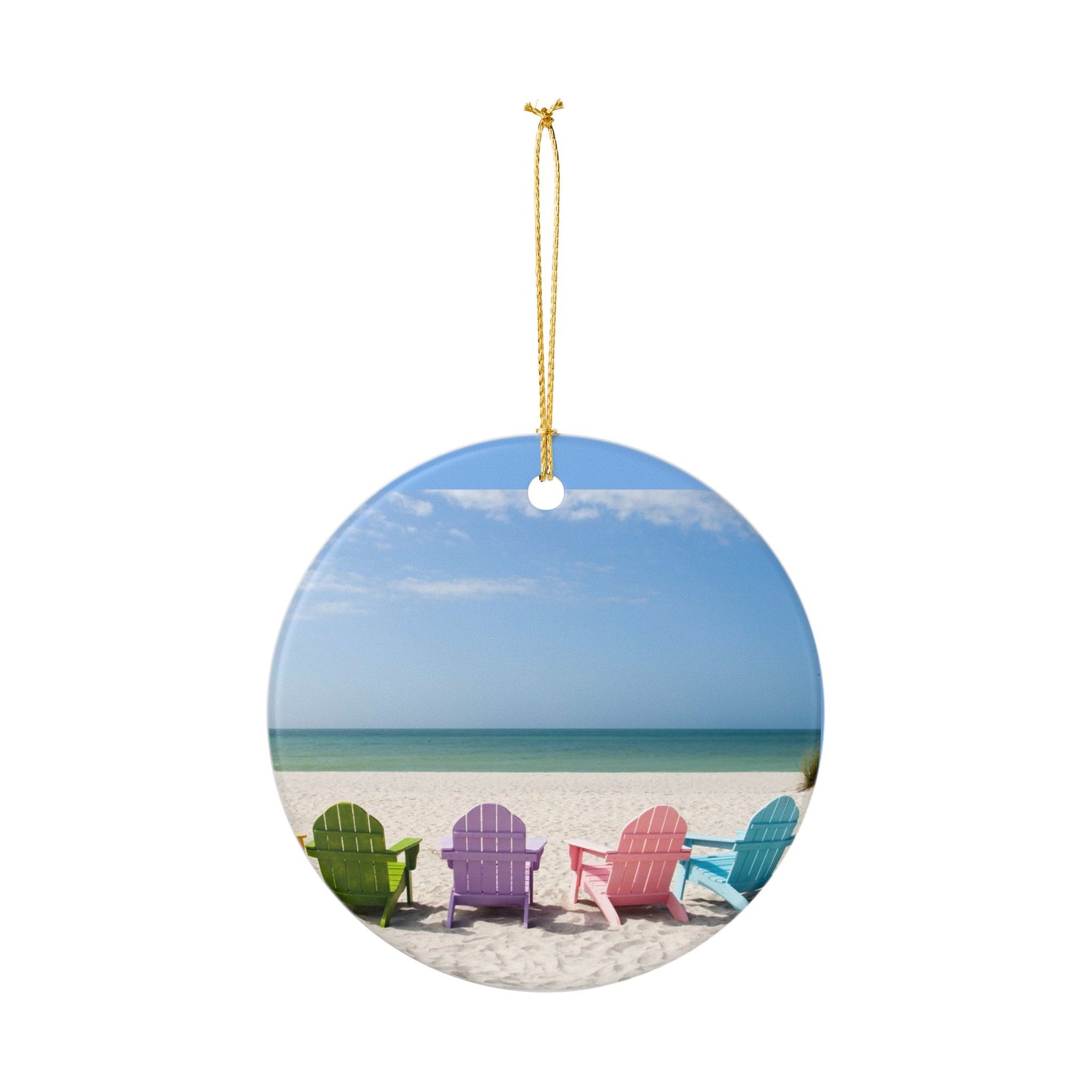Beach Friends Ceramic Ornament - Coastal Holiday Decoration