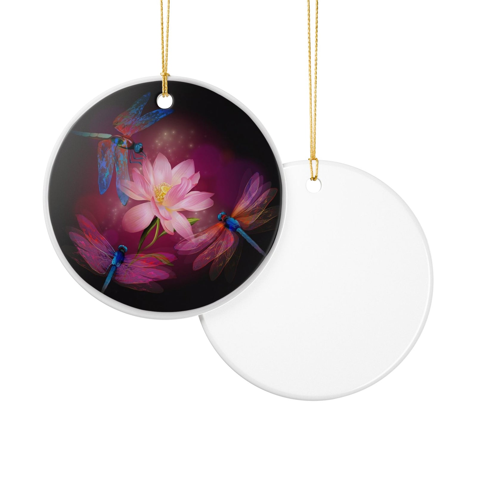 Dragonfly Dance Ceramic Ornament - Coastal Decoration