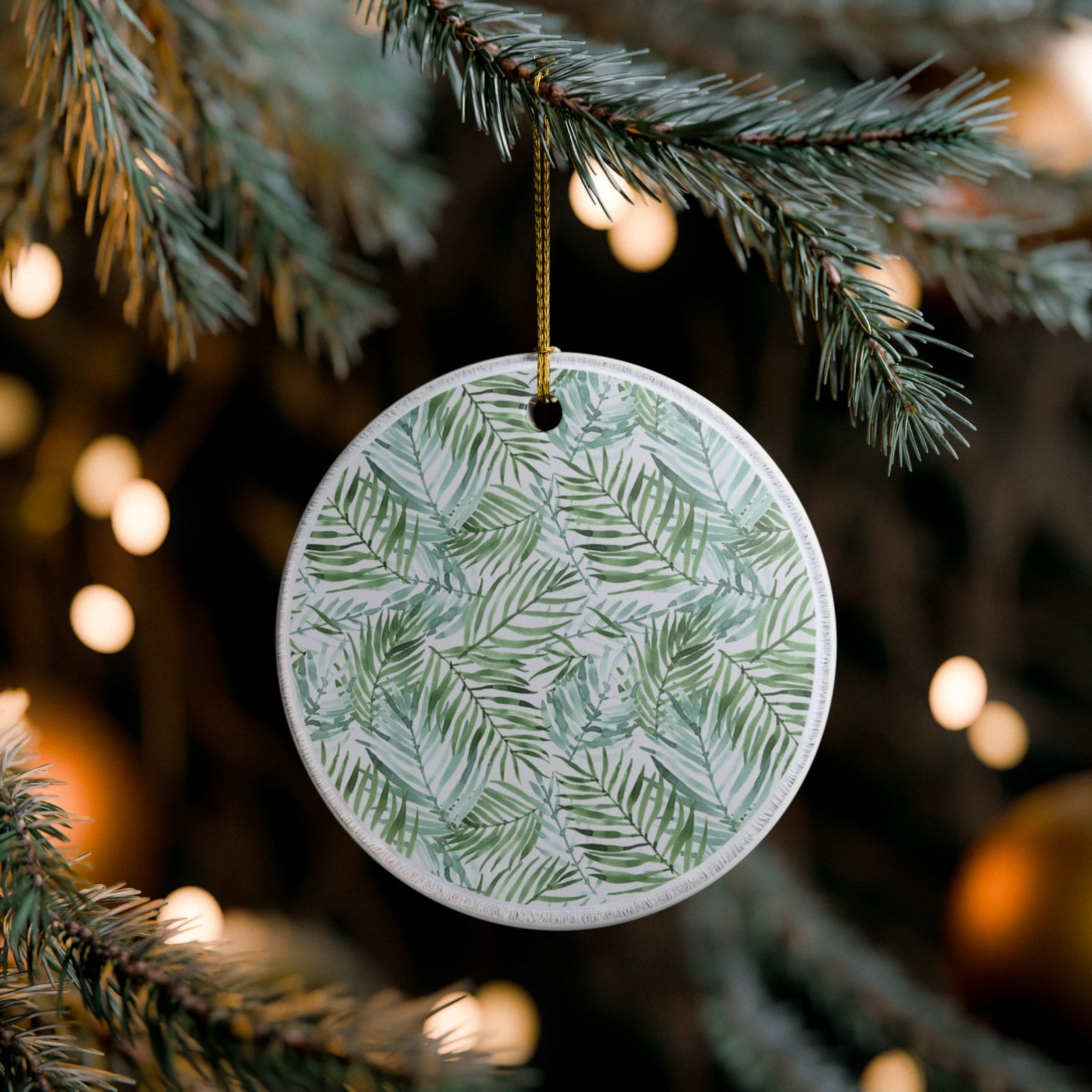 Verdant Whispers Ceramic Ornament - Coastal Decoration