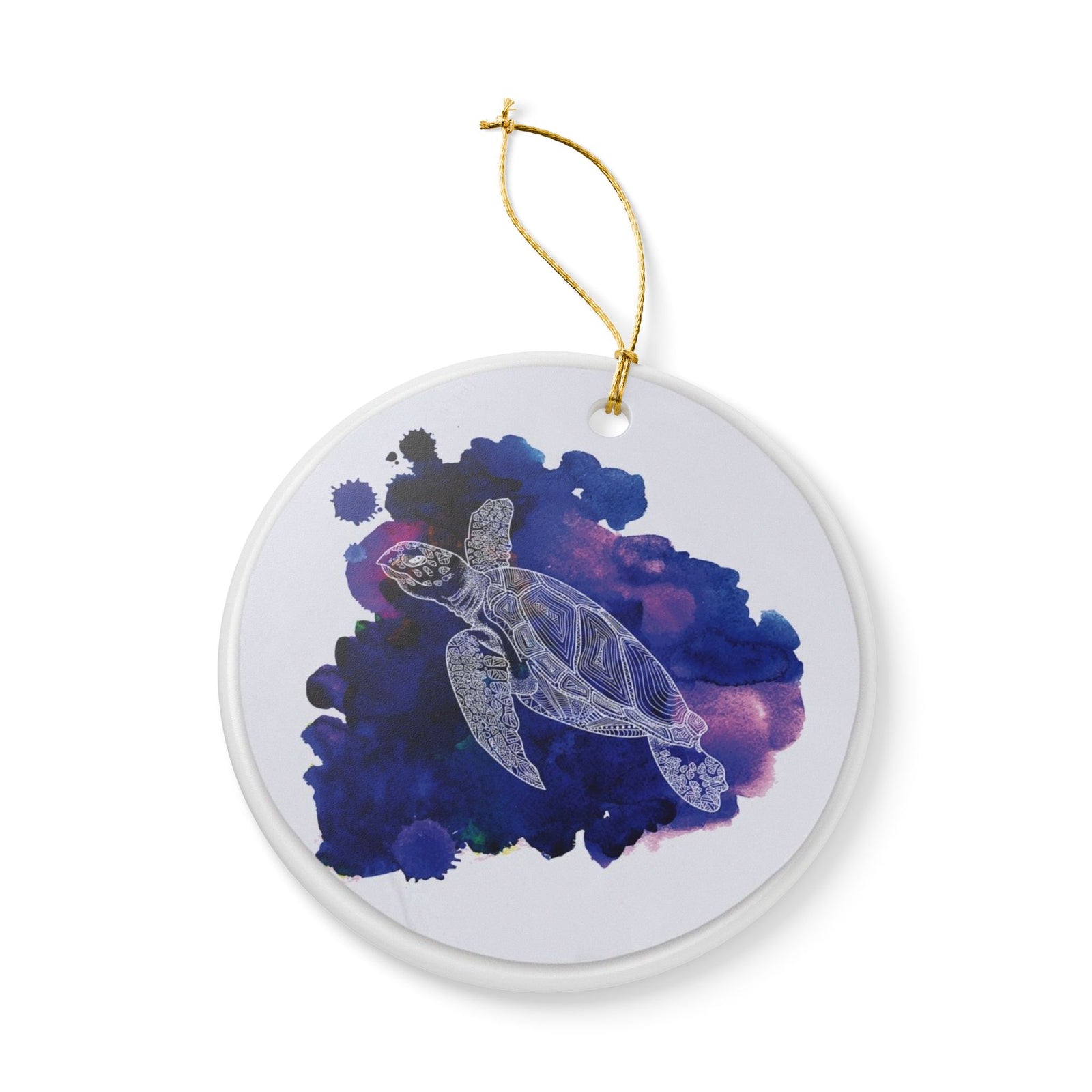 Aquatic Whispers Ceramic Ornament - Coastal Decoration