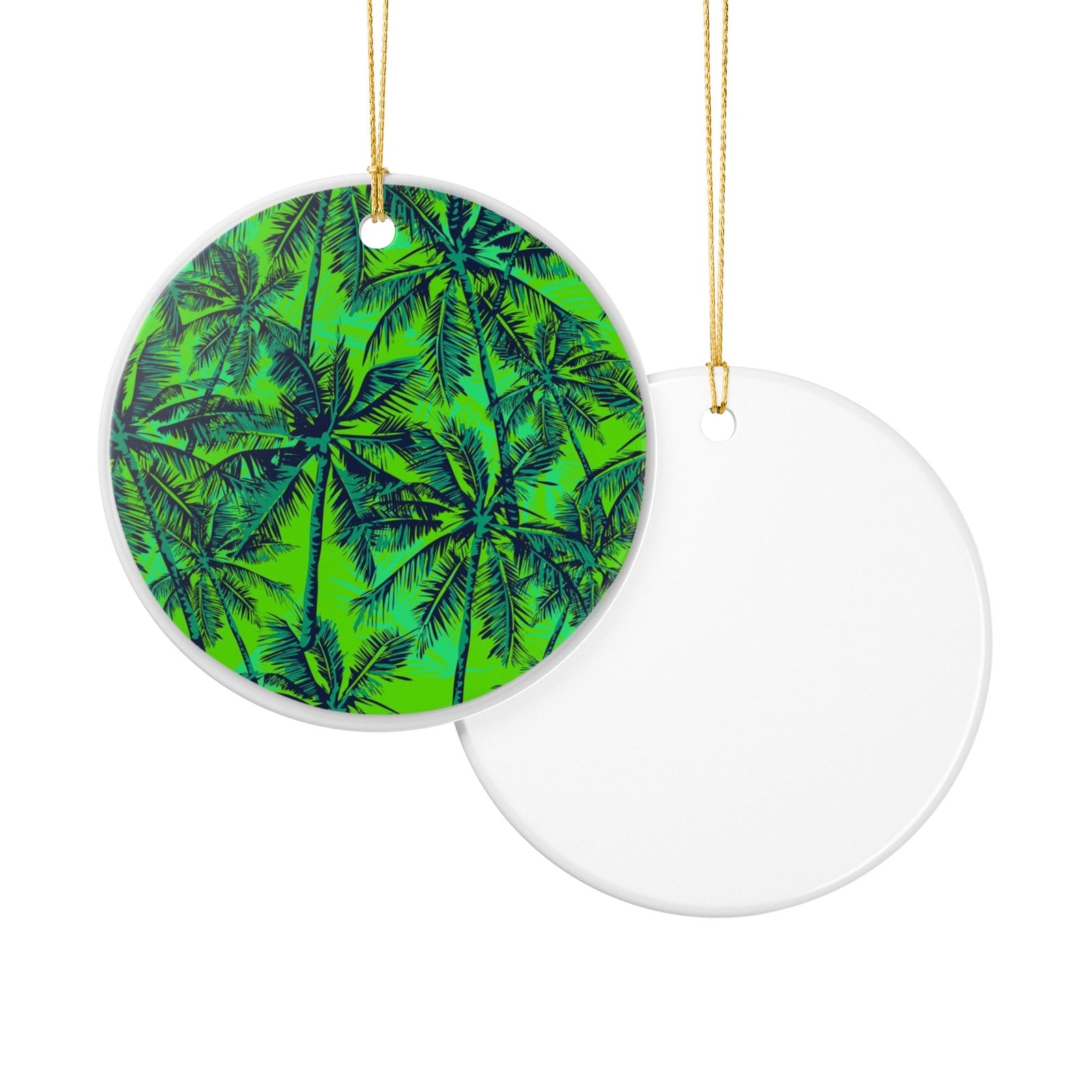 Tropical Neon Dreams Ceramic Ornament - Coastal Decoration