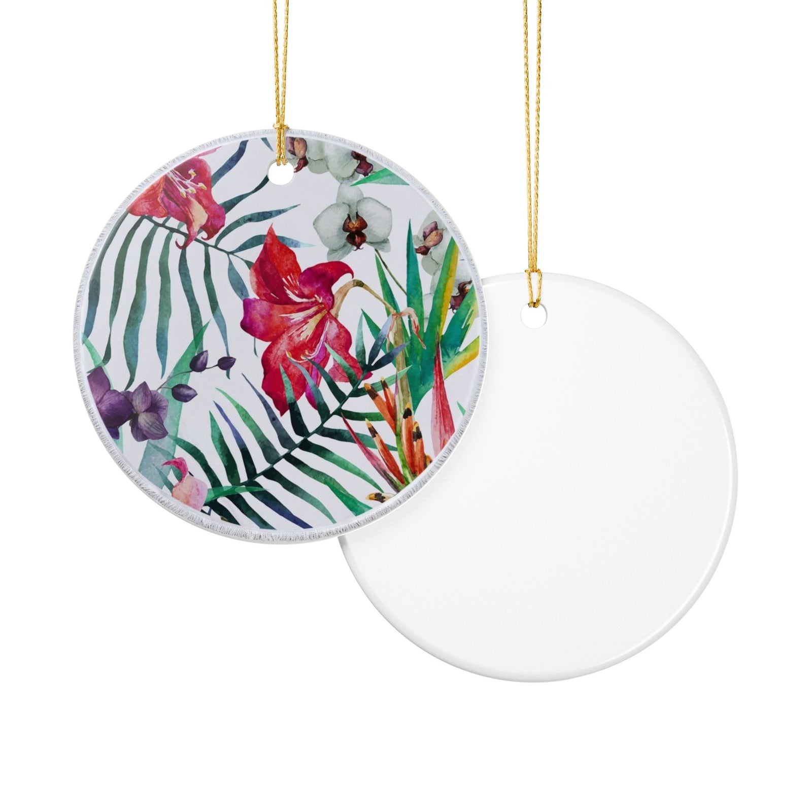 Tropical Whispers Ceramic Ornament - Coastal Decoration