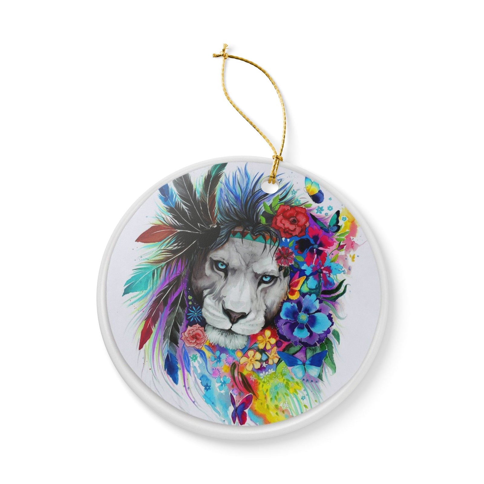 Wild SpiritCeramic Ornament - Coastal Holiday Decoration