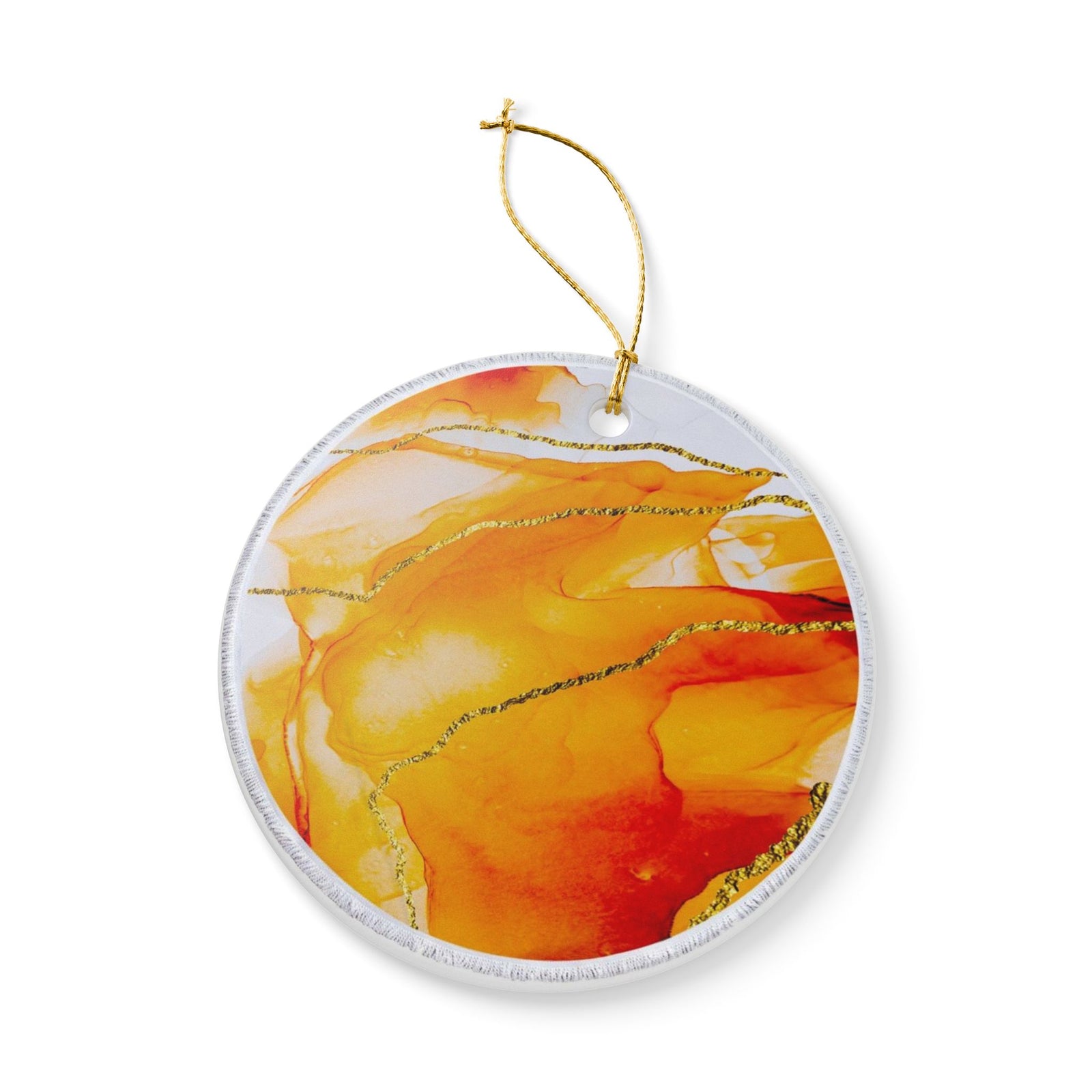 Liquid Gold Ceramic Ornament - Coastal Decoration
