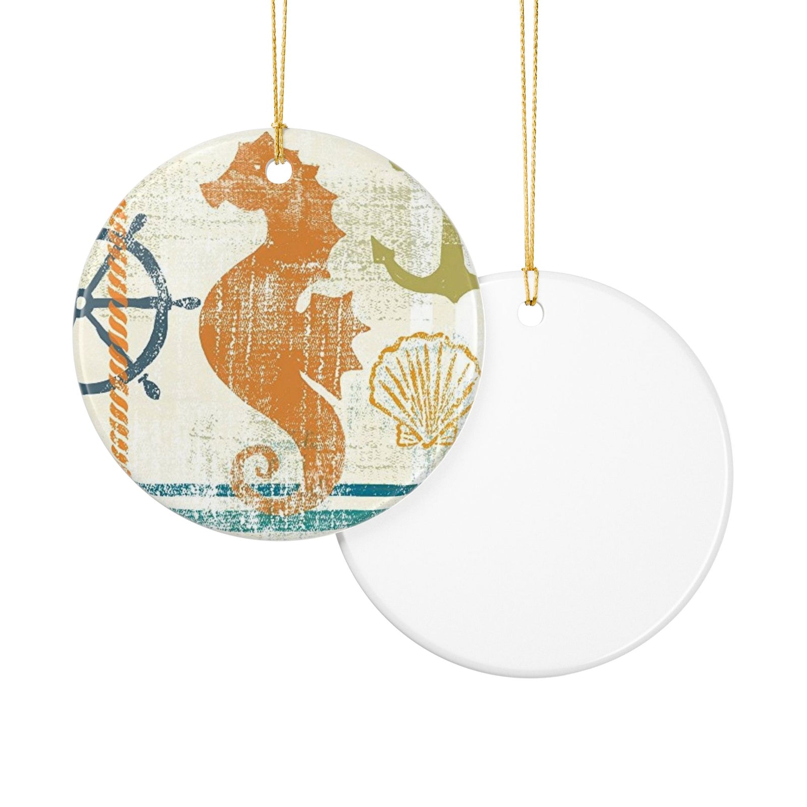 Nautical Nostalgia Ceramic Ornament - Coastal Decoration