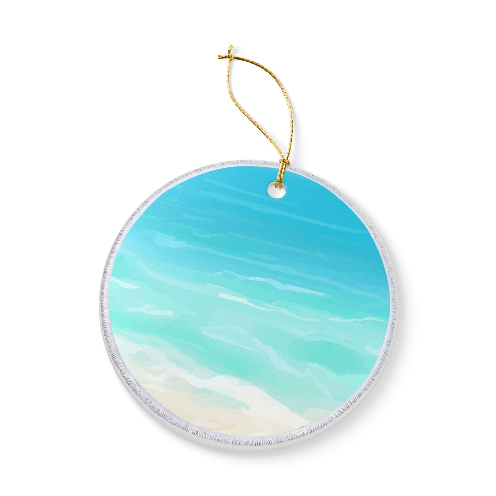 Beach Vaycay Ceramic Ornament - Coastal Holiday Decoration