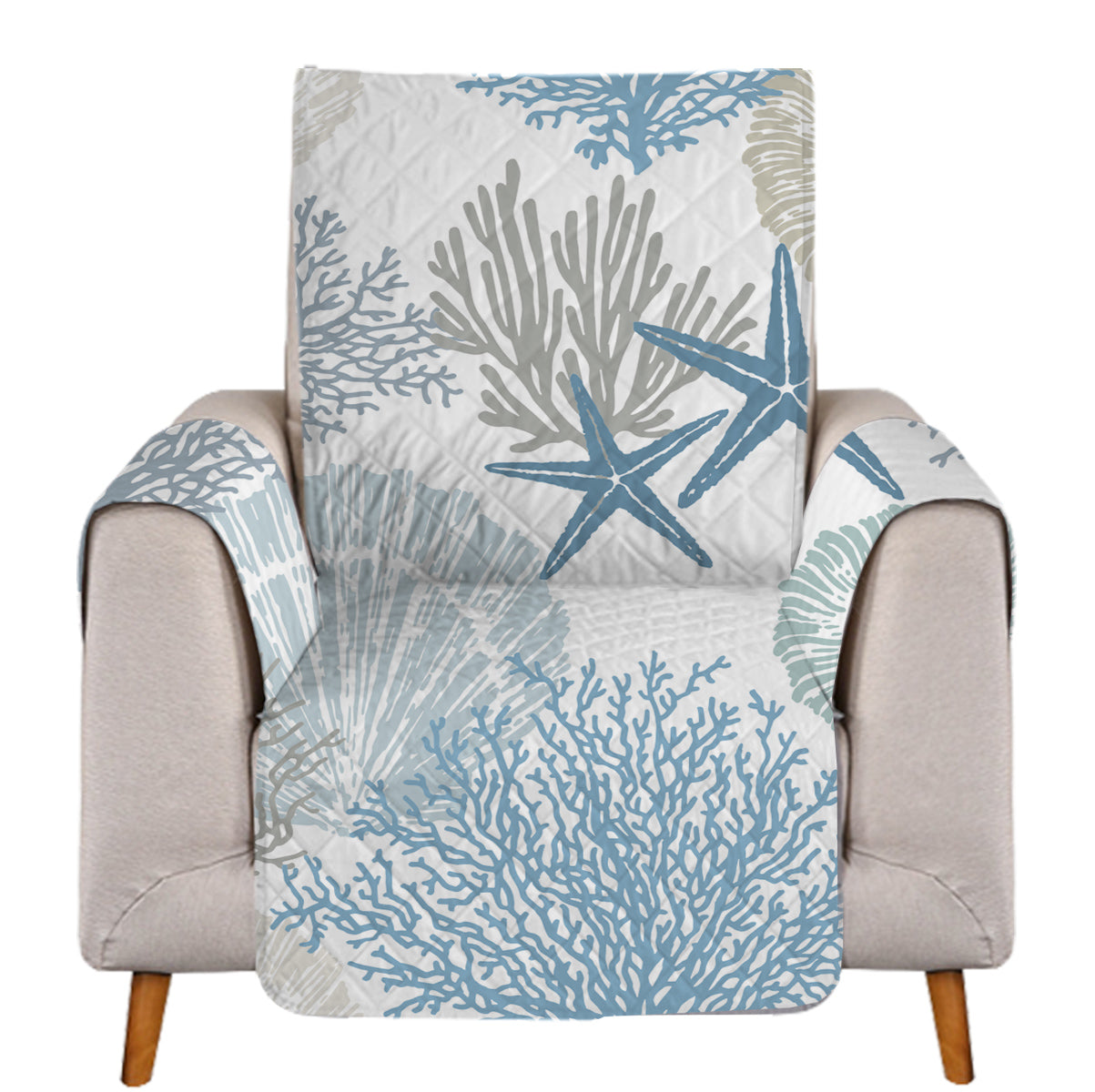 Coastal Coral Sofa Cover