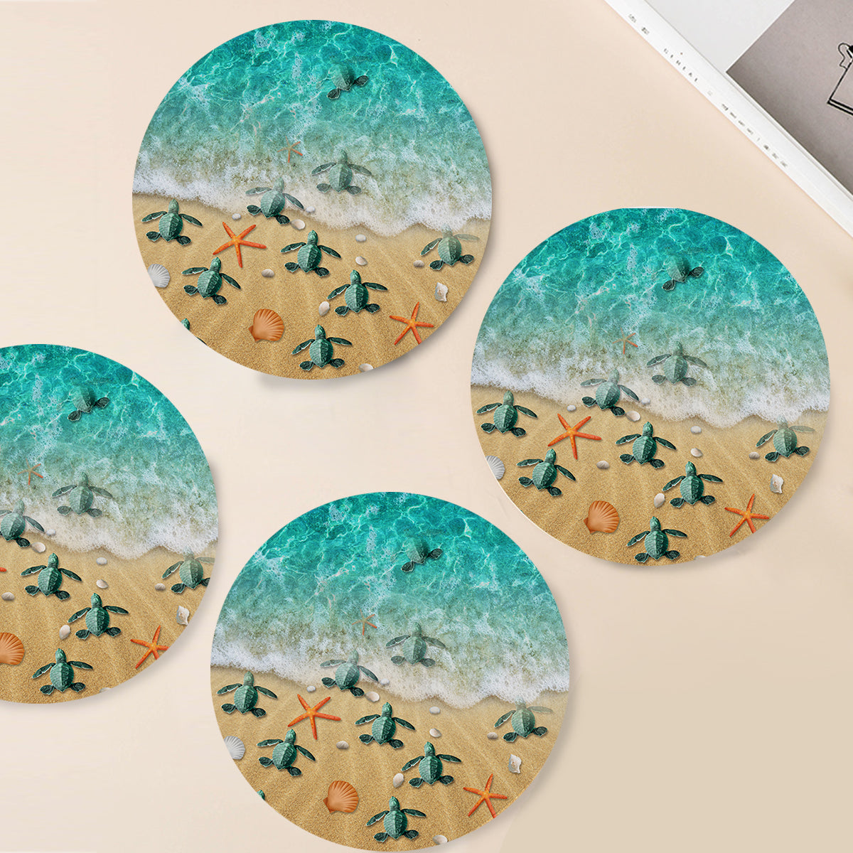 Happy Little Sea Turtles Table Placemat