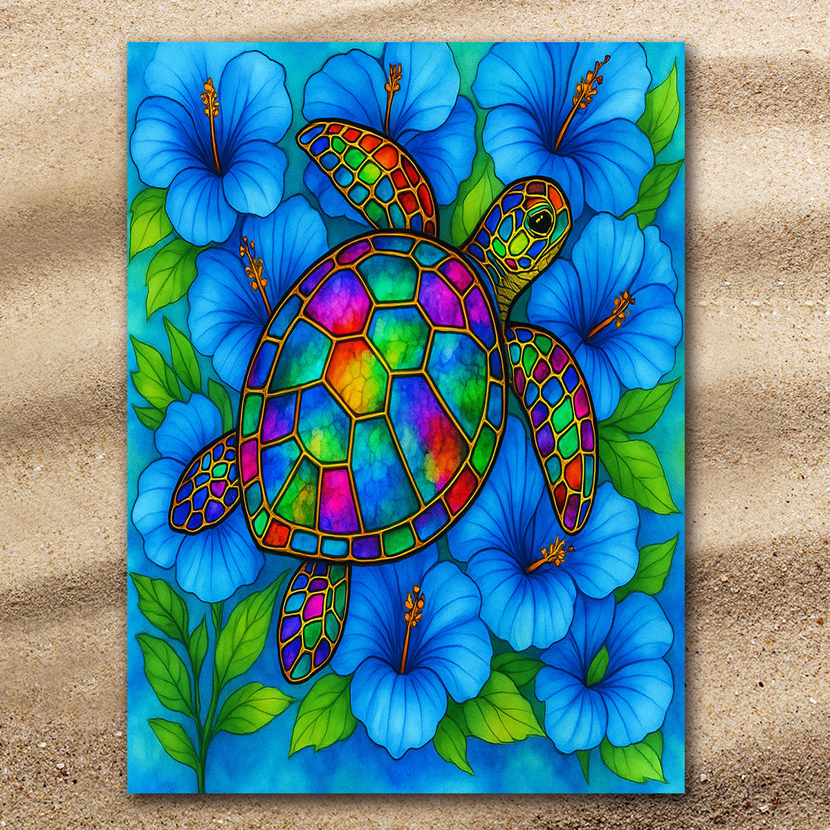 Hibiscus Sea Turtle Extra Large Towel