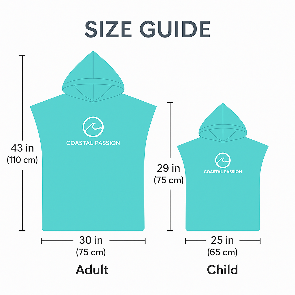 Hibiscus Sea Turtle Quick-Dry Hooded Poncho Towel