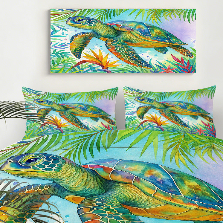 Jungle Sea Turtle Bedding Set