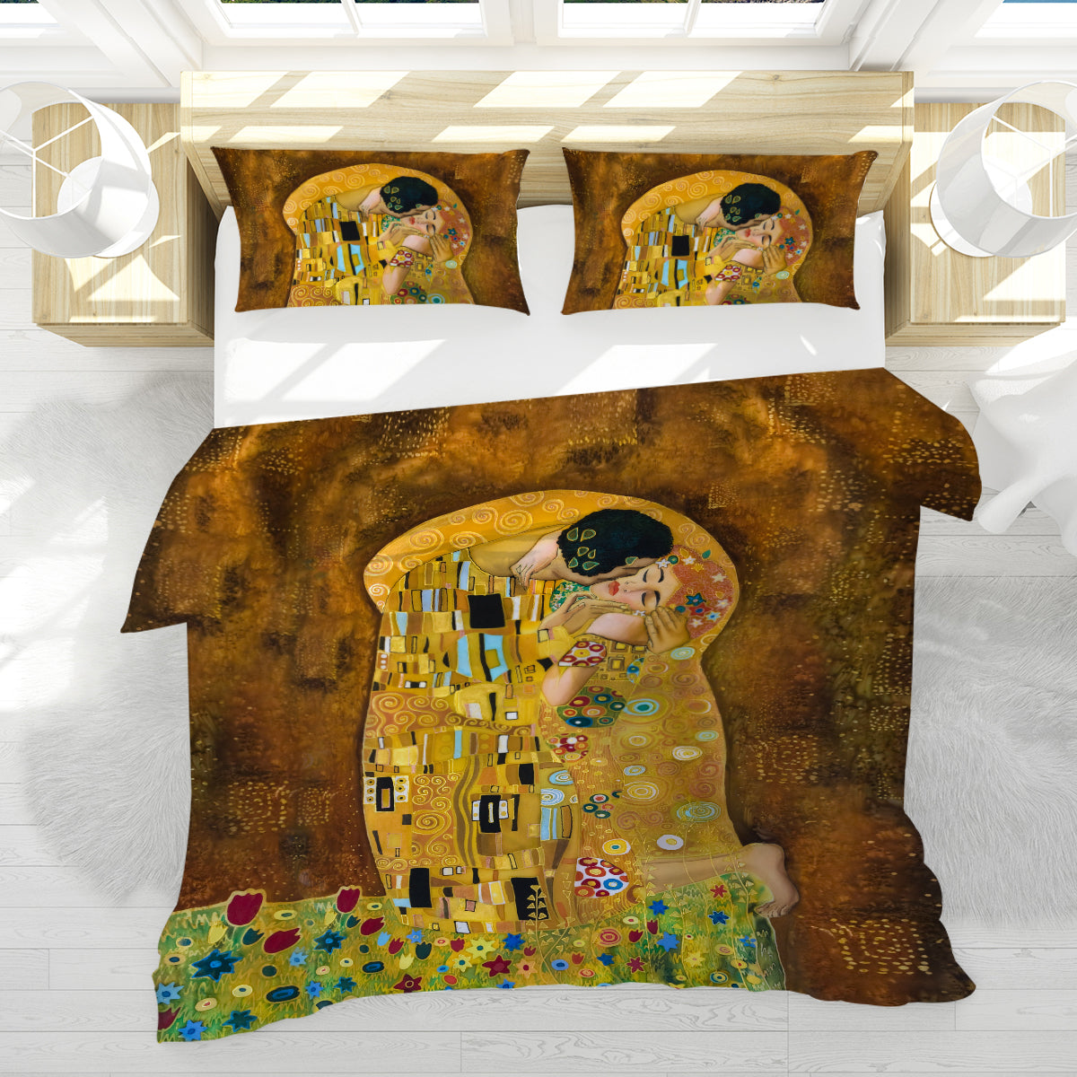 Gustav Klimt The Kiss Reversible Bed Cover Set