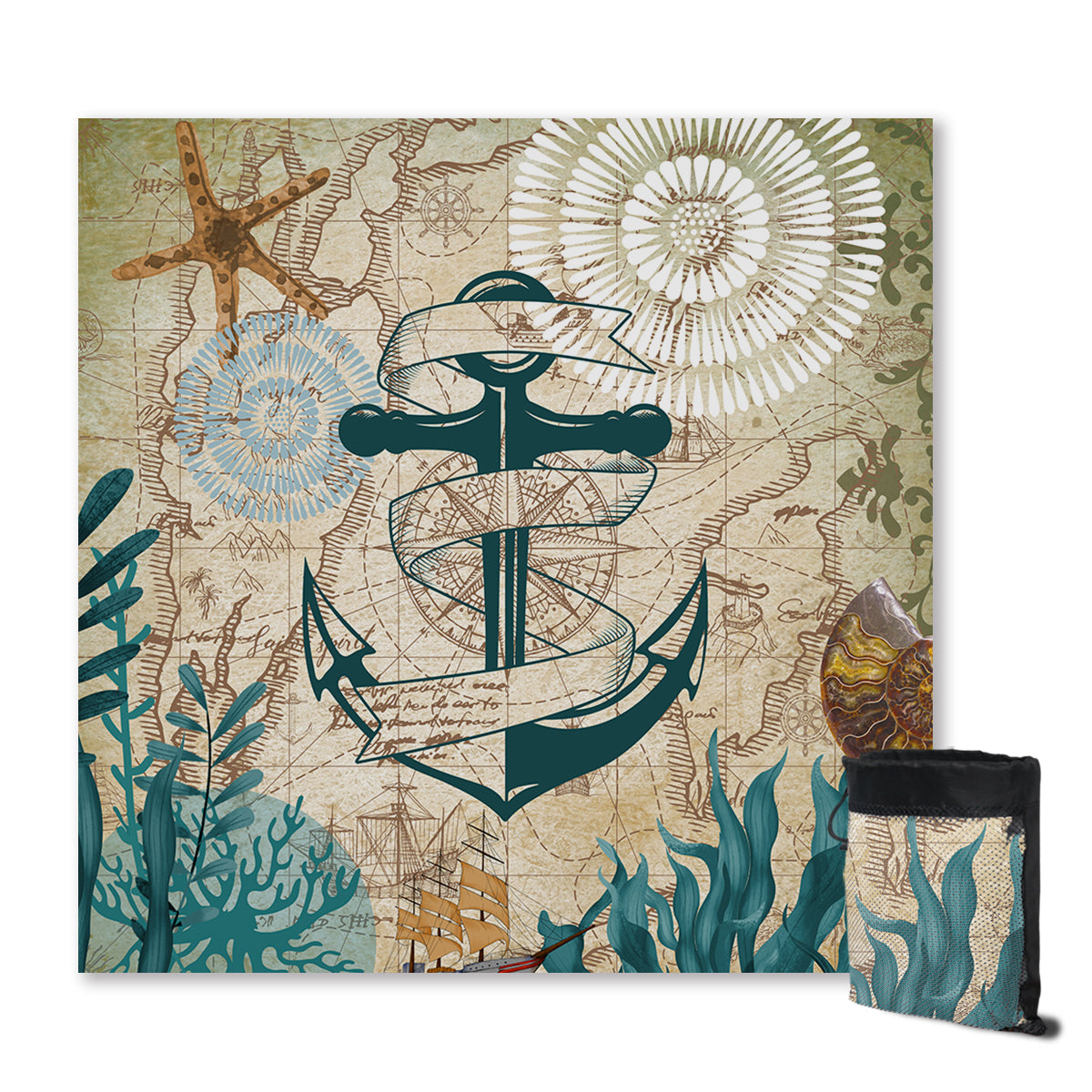 Ocean Anchor Love Sand Free Towel