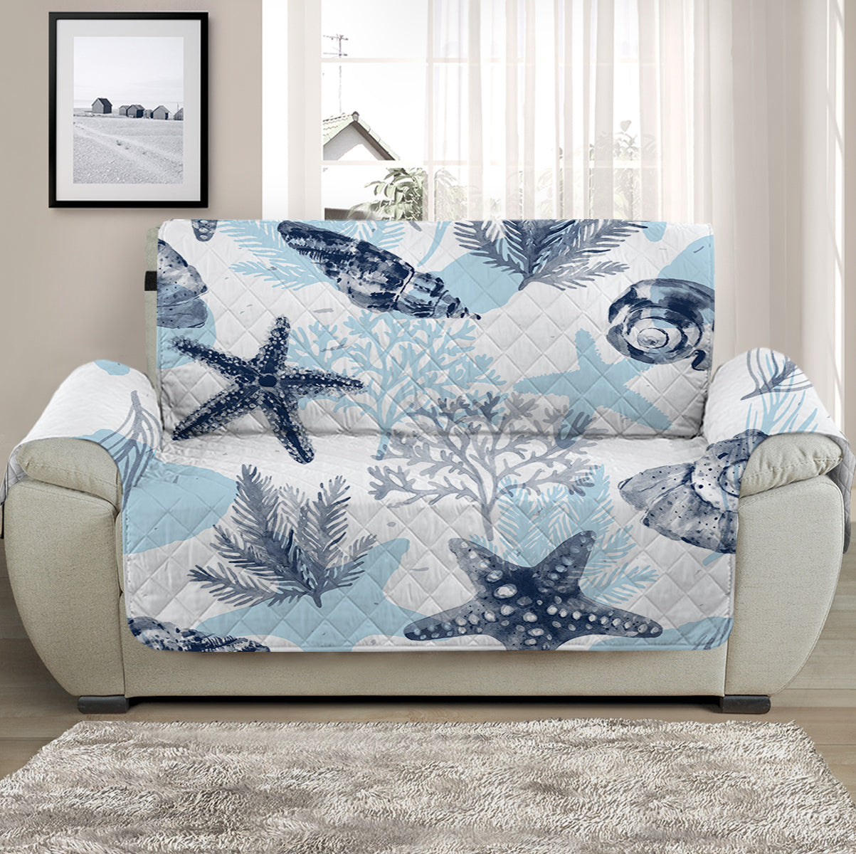 Ocean Blues Sofa Cover
