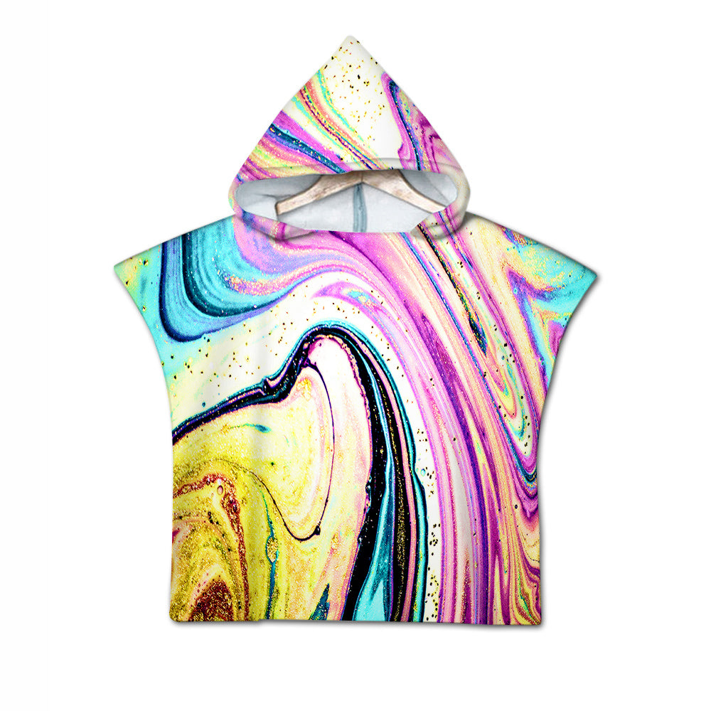 Santa Monica Beach Quick-Dry Hooded Poncho Towel