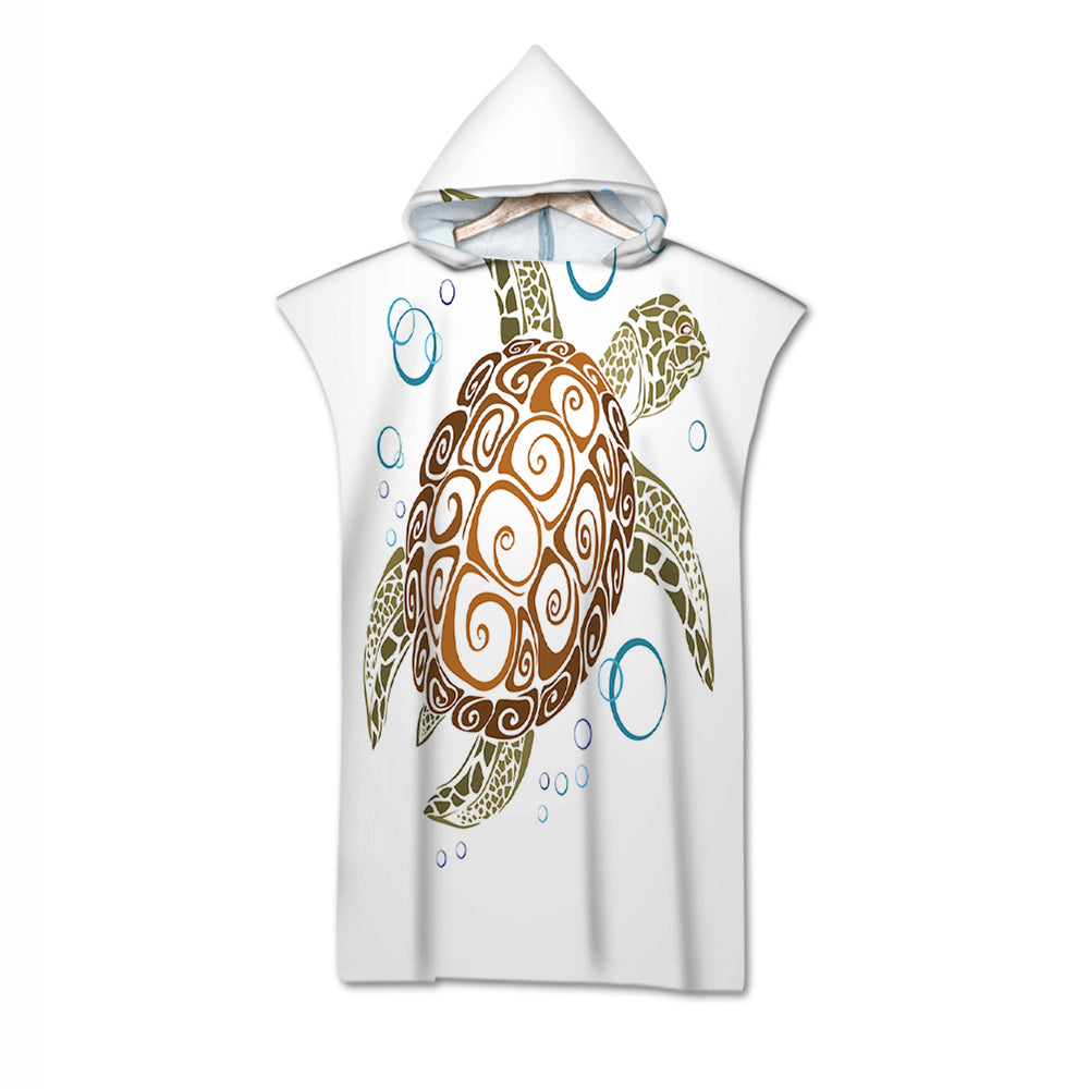 The Great Sea Turtle Quick-Dry Hooded Poncho Towel