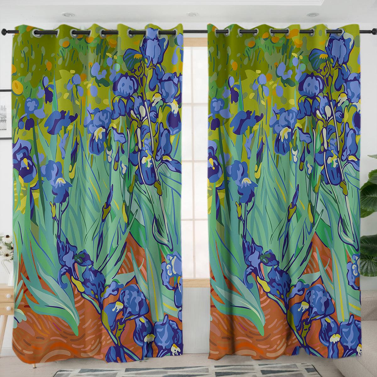 Van Gogh Irises Curtains