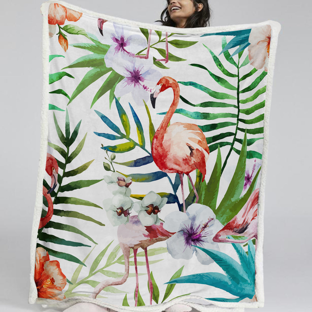 Flamingo Tropics Bedspread Blanket