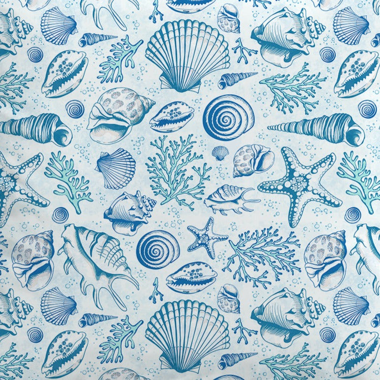 Blue Seashells Hooded Towel