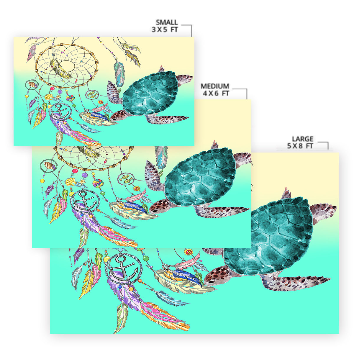 The Dreamcatcher and Sea Turtle Area Rug