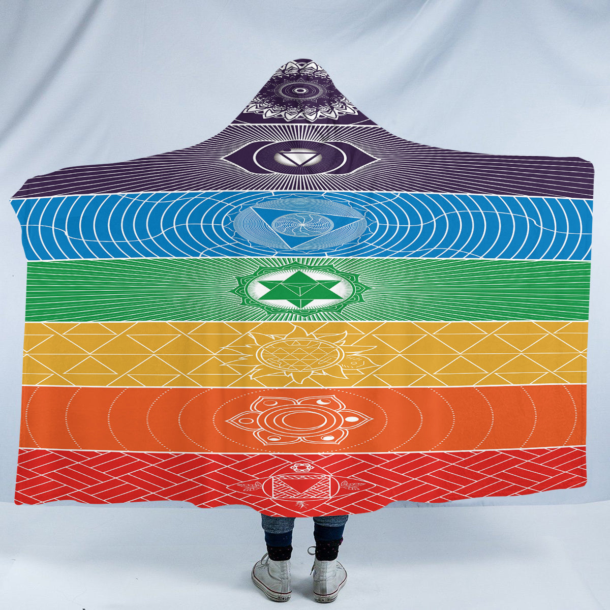 Chakra Yoga Cozy Hooded Blanket