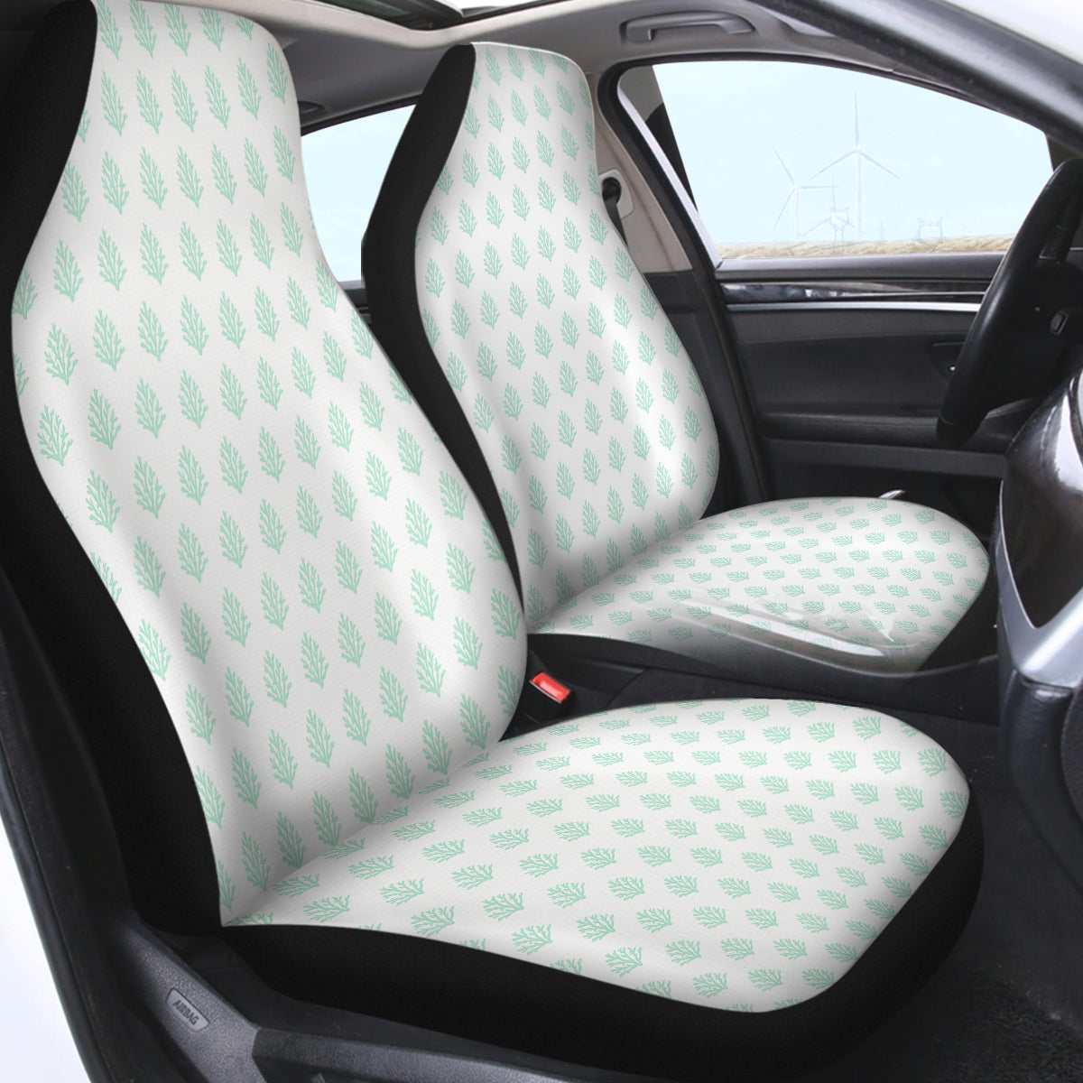 Coral Mint Car Seat Cover