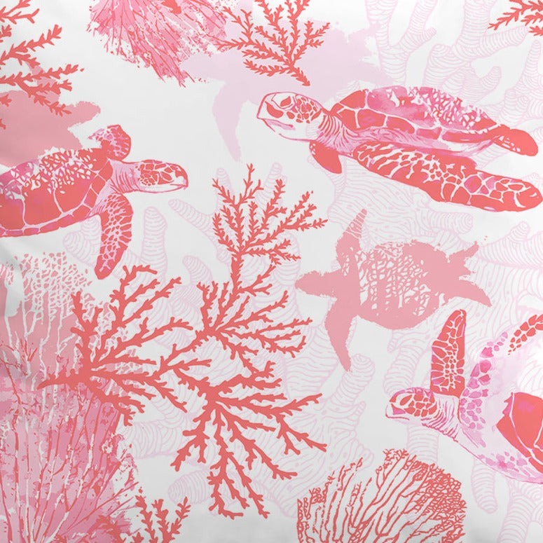 Red Coral Wonders Pillow Cover
