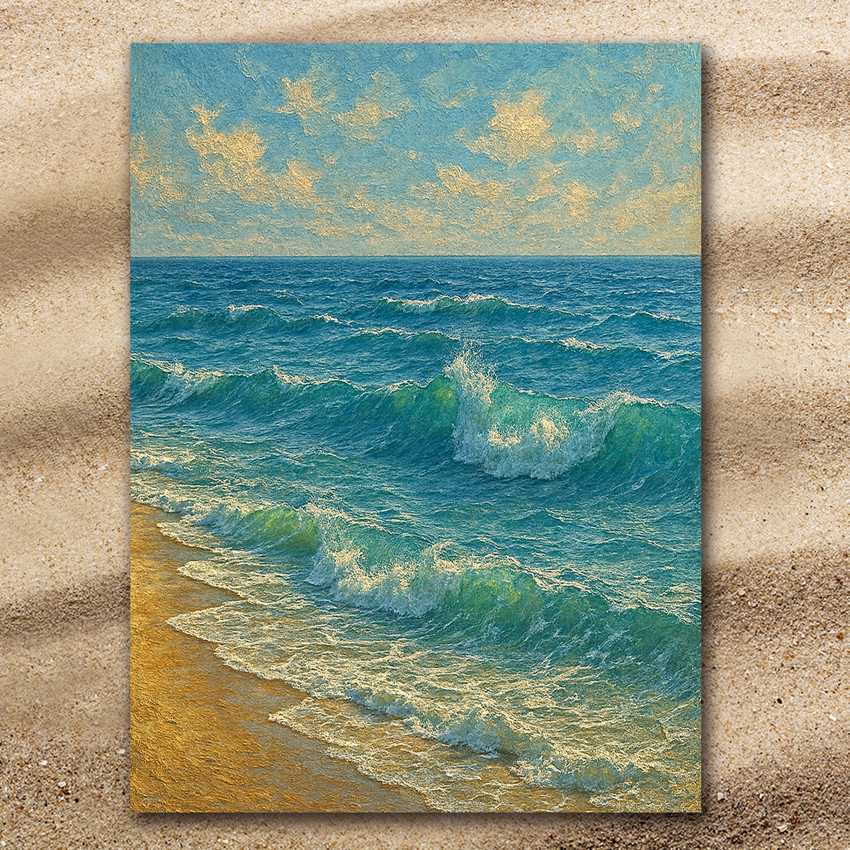 Ocean Painting Extra Large Towel