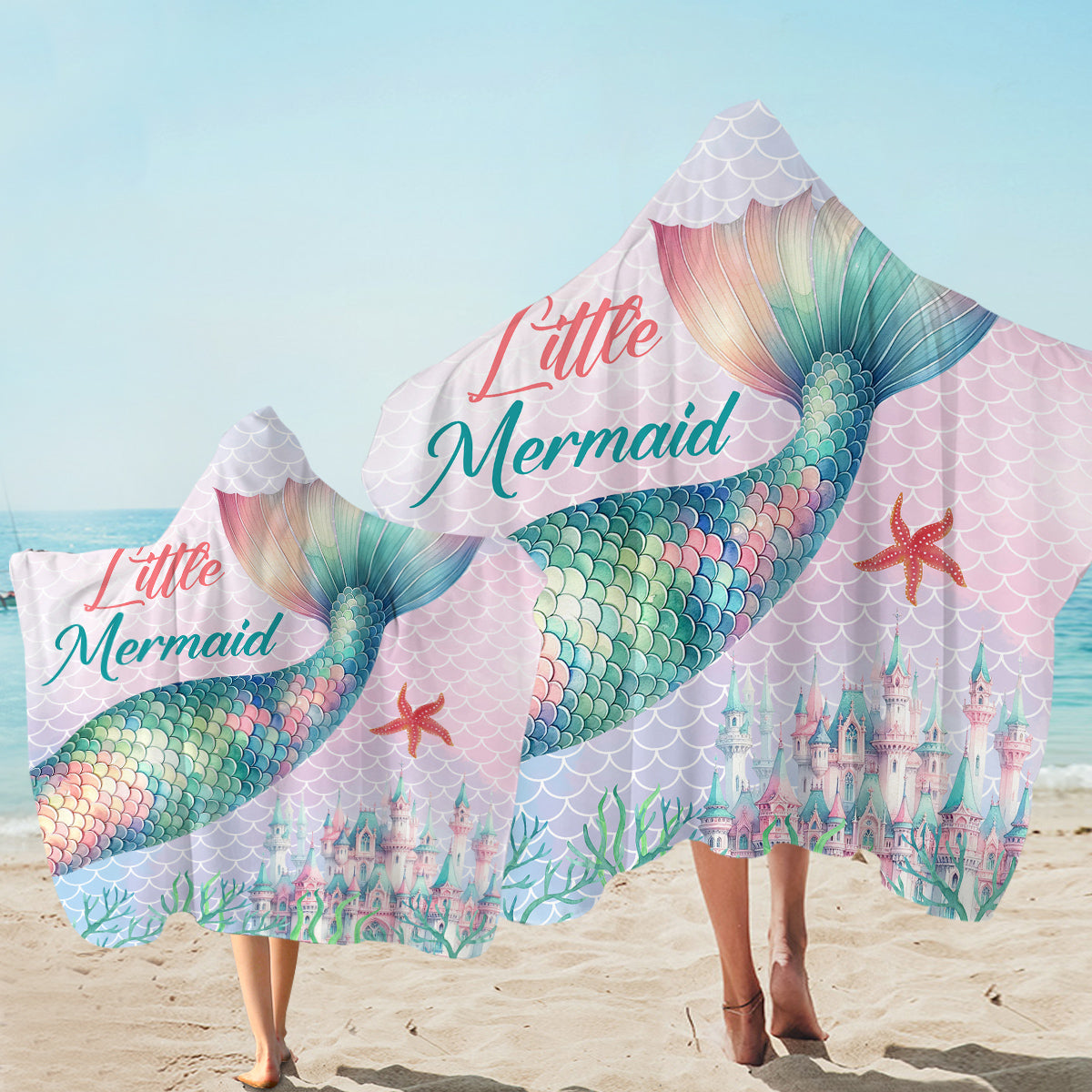 Little Mermaid Tale Hooded Towel